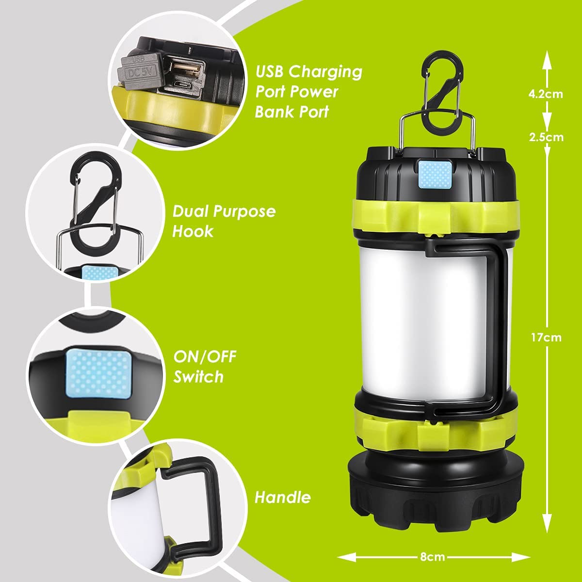Led Camping Lantern Rechargeable Filament Lamp 3000k - Temu